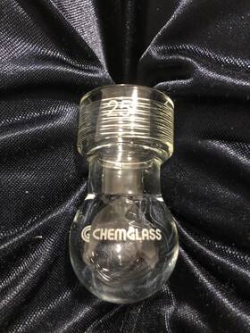 Cg-1880-r-10 Chemglass Vessel Pressure 28ml #25 Thread Round Bottom Flask Only