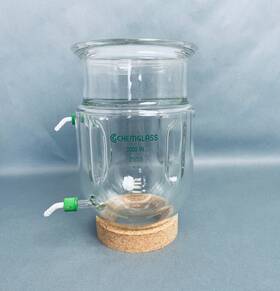 Chemglass Cg-1931-25 Morton Reaction Vessel Jacketed 2 L With Gl14 Thread