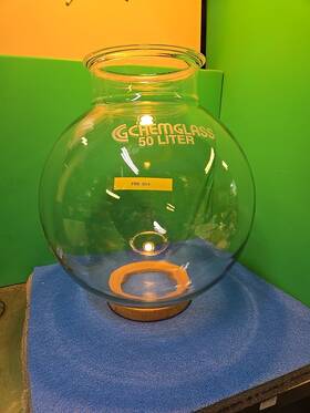 Cg-1932-06 Chemglass 50l 50000ml Spherical Reaction Vessel 200mm O-ring Flange