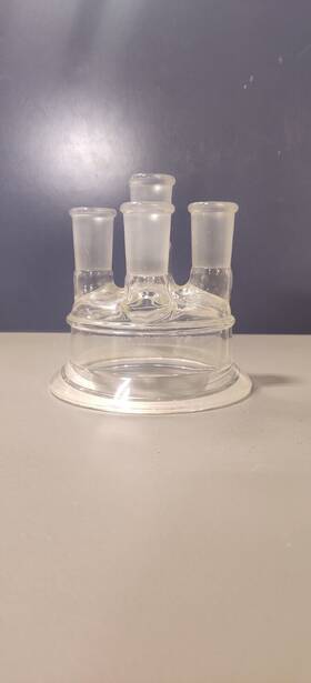 Cg-1941-01 Chemglass 4-neck Reaction Vessel Lid 4-24/40 Necks 100mm Shott Flange