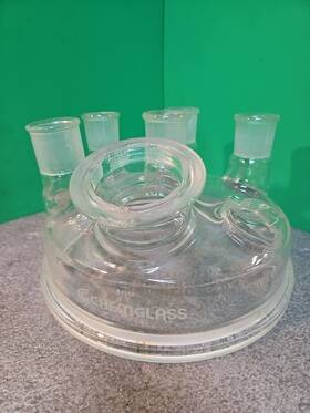 Cg-1968-a Chemglass Reaction Vessel Lid 6-neck 300mm Chipped