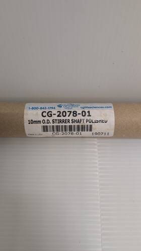 Cg-2078-01 Chemglass Stirrer Shafts Polished 10mm Chem-stir Retail 110.95