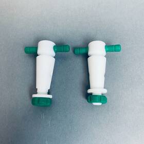 Cg-424-73 Chemglass Ptfe Stopcock 6 Mm Bore 16/35 Plug Size Lot Of 2 Stopcocks