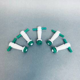 Cg-424-77 Chemglass Ptfe Stopcock 2 Mm Bore 11/25 Plug Size Lot Of 5 Stopcocks