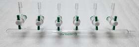 Cg-4430-04 Chemglass Vacuum Manifold Left Handed 6 Ports 4mm Ptfe Stopcock