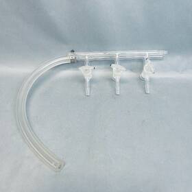 Cg-4440-01 Chemglass Vacuum And Inert Gas Manifold 280 Mm 3 Ports Glass Stopcock