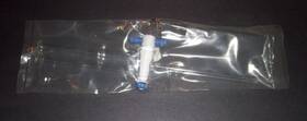 Cg-446-04 Chemglass Stopcock Double Oblique 4 Mm Ptfe Plug Nos Lab Glass