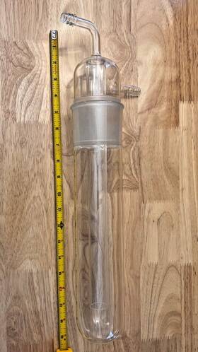 Cg-4515-21 Chemglass Large Glass Vacuum Trap Serrated Hose Connection 71/60 Jt