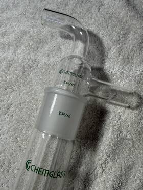 Cg-4516-12 Chemglass Airfree Vacuum Trap Grease Fittings 50/50 Rotory Evaporator