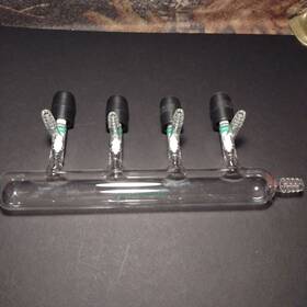 Cg-4434-04 Chemglass Cg44344 Glass 360mm 4-port Single Bank Vacuum Manifold Cg-4434-04 Chemglass Cg44344 Glass 360mm 4-port Single Bank Vacuum Manifold