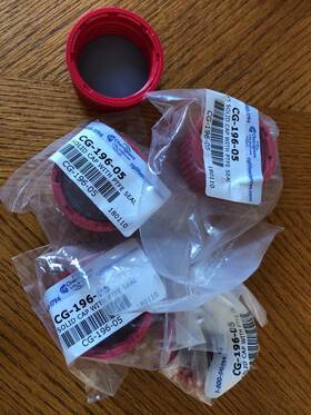 Cls-1483-10 Chemglass Cg-196-05 Gl-45 Solid Cap With Ptfe Seal Cls-1483-10 Chemglass Cg-196-05 Gl-45 Solid Cap With Ptfe Seal