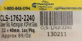 Cls-1762-2240 Chemglass Rectangular Cover Slip 22mm Width 40mm Length 1 Cls-1762-2240 Chemglass Rectangular Cover Slip 22mm Width 40mm Length 1