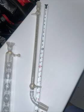 Cg-1220-20 Chemglass Life Sciences Reeves Glass West Style 90 Degree Jacketed Condenser 24/40 Joints