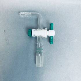 Mw-30-01 Chemglass Minum-ware Flow Control Adapter 14/20 With Ptfe Stopcock