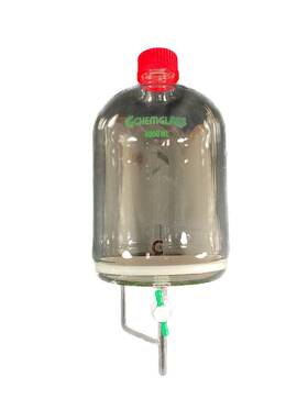 Sy-0408-102js Chemglass 4000ml Gl-45 4mm Tef Stpk C Frit Solid Phase Peptide Synthesis Vessel