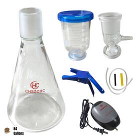 Chszchc 768432312114 1000ml Glass Vacuum Suction Filter With 300ml Graduated Funnel And Vaccum Pump