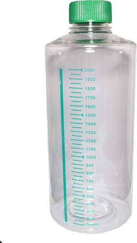 Consumables Inc. 445045862825 2 Liter Culture Roller Bottle Treated Non-vented Sterile 6/case