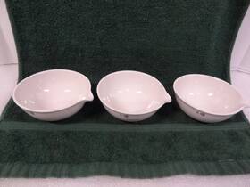 07-t5 Coors Lot 3 Porcelain Usa 07 Lab Evaporating Dishes Bowls W Spout 4 Inch Pharmacy 5t