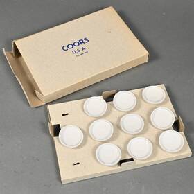 114-3319d37 Coors Box Of 10 38mm Nos Crucible Lids - Vintage Coorstek 60123