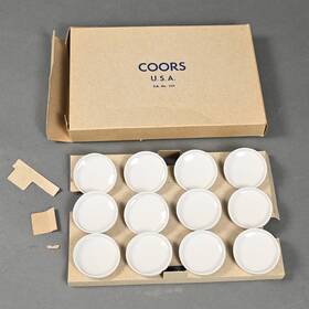 114-3319d44 Coors Box Of 12 45mm Nos Crucible Lids - Vintage Coorstek 60124