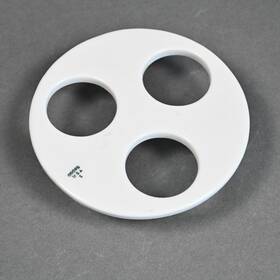 60444 Coors Coorstek Glazed Porcelain 140mm Diameter 30mm 3 Hole Desiccator Plate