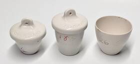 60123 Coorstek Vintage Porcelain Crucible And Cover Lot