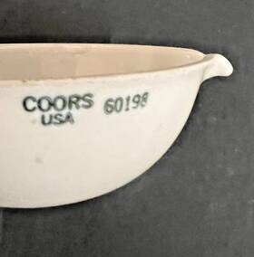 60198 Coorstek 80ml Porcelain Round-form Evaporating Dish