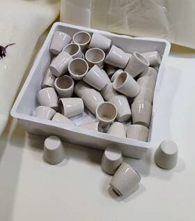 60601 Coorstek Set Of 20 High-form Porcelain Crucibles Coorstek-coors