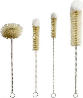 82642-4 Coralpearl Bottle Brushes Thin Long Handle X 4 Skinny Wire Multicolor