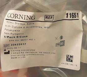 11651 Corning 150 Ml Easy Grip Storage Bottles/diptube/ 1 Vacuum Sealed