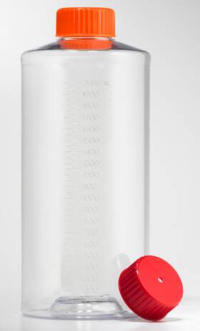 431198 Corning 850cm Polystyrene Roller Bottle With Easy Grip Vent Cap 40 Case
