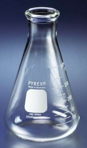 4980-4l Corning Pyrex Tm 4l Narrow Mouth Erlenmeyer Flasks With Heavy Duty Rim