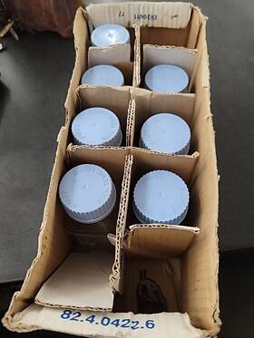 B0034964 Corning Pyrex 1396-250 250ml Glass Square Media Storage Bottle Max Temp 140 7 Bottles