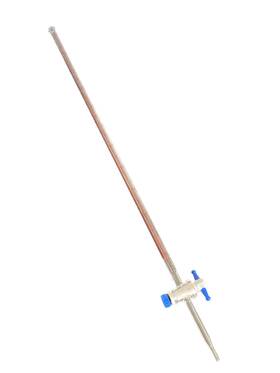 2105-10 Corning Pyrex 10ml Glass Class A Td Graduated Burette With 2mm Ptfe Stpck Red Markings 2105