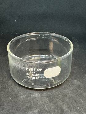 3140-80 Corning Pyrex Set Glass Crystalizing Dish 80 X 40 And Beaker 100 Ml 3140 -j119