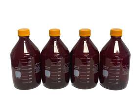 51395-2l Corning Pyrex Used 4 Glass 2000ml Low Actinic Round Media Storage Bottle