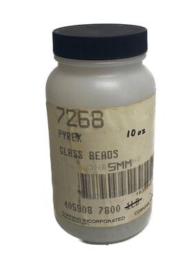 7268-5 Corning Pyrex 10 Oz 5mm Borosilicate Glass Round Distillation Packing Beads
