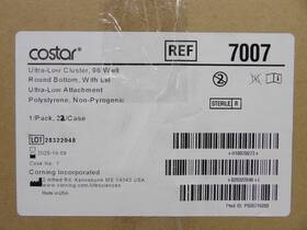7007 Costar Ultra-low Cluster 96 Well Round Bottom With Lid 22 Per Case