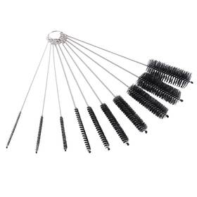 De045s1p10f Decora 10 Pieces Nylon Cleaning Bottle Brush Pipe 2 Piece Set Black