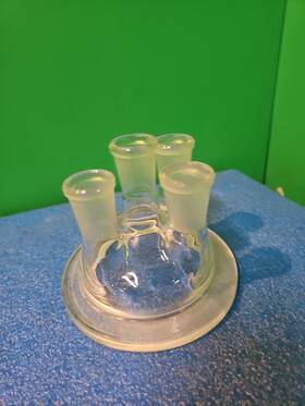 Kkfyqgz24404 Deschem 24/40 150mm Glass Reactor Kettle Lid Dn100 Four Necks 4-neck Reaction