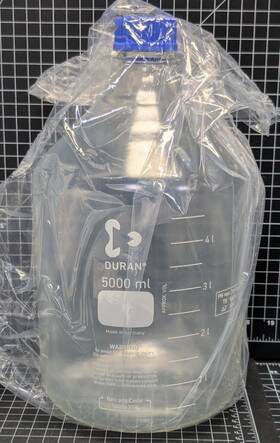 218057381 Duran 5000ml Protect Media Storage Bottle Safety Coated Glass Gl45