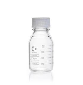 1127076 Duran Dwk New 10/pk 250ml Gl-45 Cap Laboratory Premium Glass Bottles