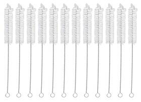Ch0204gpk12 Eisco 12pk Bristle Cleaning Brushes With Fan-shaped Ends 9 Inch - Twisted White