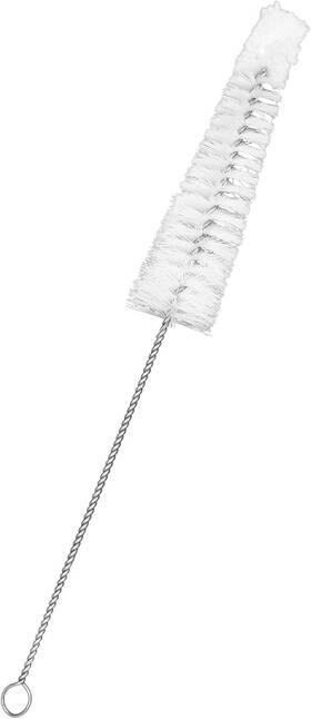 Ch0206c Eisco Tapered Nylon Cleaning Brush With Cotton Yarn Tip Stainless Steel