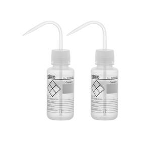 Chwb1004pk2 Eisco 2pk Chemical Wash Bottle Blank Labels 250ml - Wide Mouth Self Vent Inch