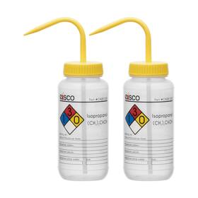 Chwb1030pk6 Eisco 6pk Wash Bottle For Isopropanol 500ml Labeled With Color Coded Chemical Safet