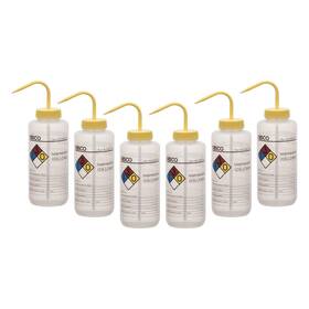 Chwb1033pk6 Eisco 6pk Wash Bottle For Isopropanol 1000ml - Labeled With Color Coded And Safety I