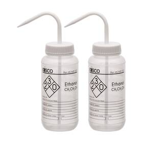 Chwb1037pk2 Eisco 2pk Wash Bottles For Ethanol 500ml - Labeled With Chemical Information