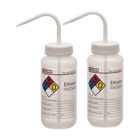 Chwb1039pk2 Eisco 2pk Wash Bottle For Ethanol 500ml - Labeled With Color Coded And Safety Inform