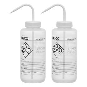 Chwb1041pk2 Eisco 2pk Wash Bottle For Ethanol 1000ml - Labeled With Color Coded Chemical &